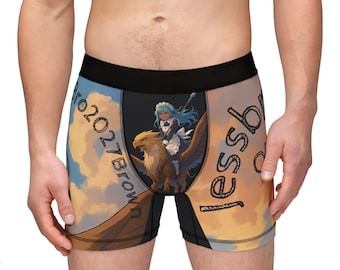 Jessbro Of X Anime Inspired Mens Boxers, Fun and Unique Gamer Underwear, Perfect for Streamers, Gifts for Anime Lovers, Custom AOP Design