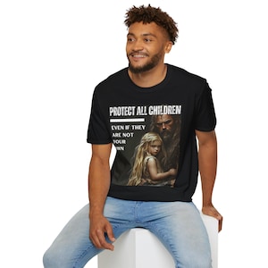 Bescherm alle kinderen uniseks T-shirt, statement-T-shirt, cadeau voor ouders, Awareness-shirt, kinder-T-shirt pleitbezorging, veteranen en vaders
