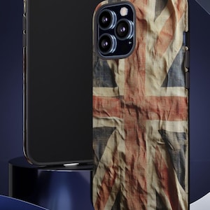 Vintage Union Jack Phone Case, Tough Cases with British Flag Design, Unique Phone Accessories, Gift for UK Lovers, London Themed