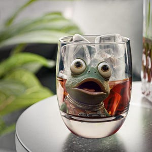 Copo de uísque PePe Funny Frog, presente exclusivo para homens, copos de humor para festas, copos de bebida inovadores, ideia de presente de aniversário, utensílios de bar