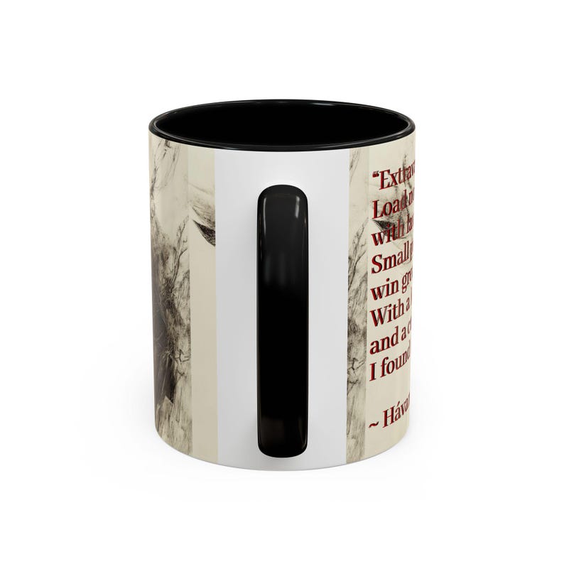 Odin Havamal Quote Coffee Mug, Fantasy Mug, Norse God Mug, Unique Gift for Him, Artistic Drinkware, Great for Coffee Lovers image 8