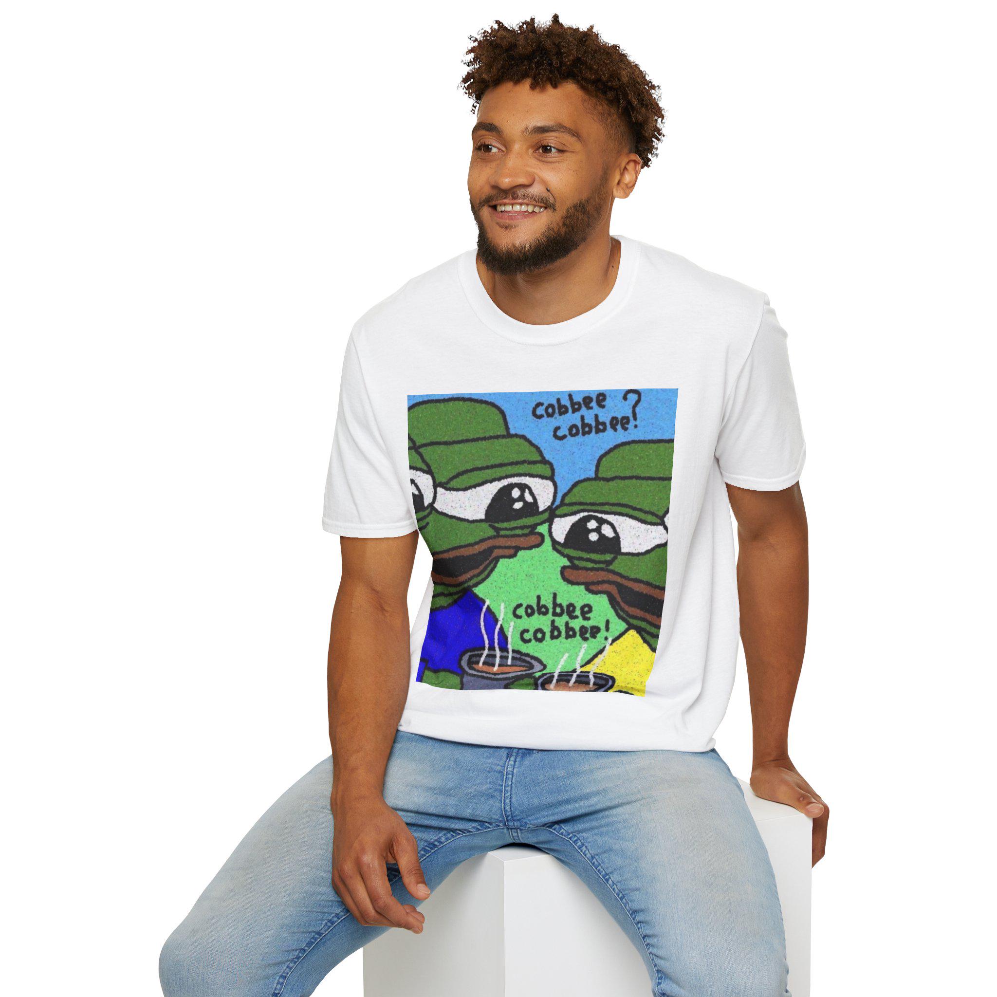 Pepe Meme Coffee Lovers Unisex Tshirt, Funny Meme Tee for Gamers