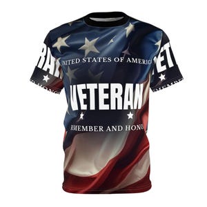 Memorial Tribute Veteran Tee, Unisex American Flag Shirt, Patriotic Gift for Veterans, Remembrance TShirt, Veterans Day Apparel, Vets Tee