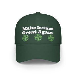 MIGA Make Ireland Great Again Low Profile Baseball Cap, Irish Pride Hat, Shamrock Accessory, Unique Gift, Conor McGregor 4 President