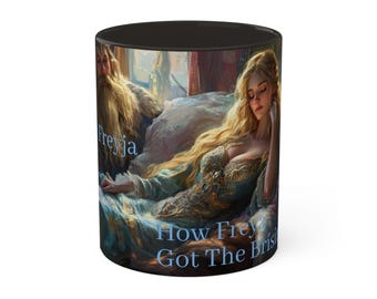 Freyja's Necklace: Brísingamen (Alfrik) Mug, Unique Viking Gift for Her, Home Decor, Norse Art Lovers Tea Mug, How Freya Got The Brísingamen