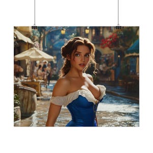 Beauty and the Beast Rolled Posters, Dark Fairytale Wall Art, Fantasy Decor, Belle Princess Inspired Gallery, Gift for Her, Princess Theme