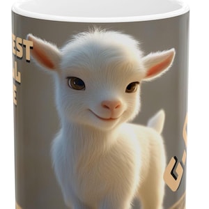 Greatest of All Time Cute Goat Ceramic Mug - Great for Animal Lovers, Gift for Friends & Family, Fun Coffee Cup, Unique Goat Kitchenware