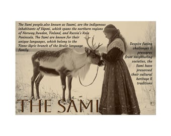 Sami Heritage Rolled Posters - Nordic Traditions, Cultural Artwork, Scandinavian Home Decor, History Enthusiasts, Gift Idea, Norse Education