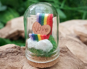Rainbow LGBTQ Love token glass dome rainbow gifts- pocket hug- LGBTQ pride gift