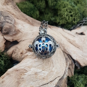 Sea turtle angel caller locket- mexican bola cage chime ball baby shower gifts for her harmony necklace