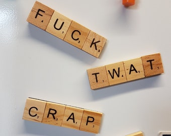 Offensive Scrabble custom fridge magnets refrigerator magnets swearwords- offensive gifts