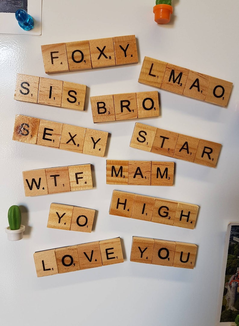 Scrabble tile fridge refrigerator 2 3 and 4 Etsy