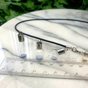 Mini Do It Yourself DIY glass vial pendant kit for jewellery making with choice of cord or chain- jewellery kit- craft gift- DIY kit