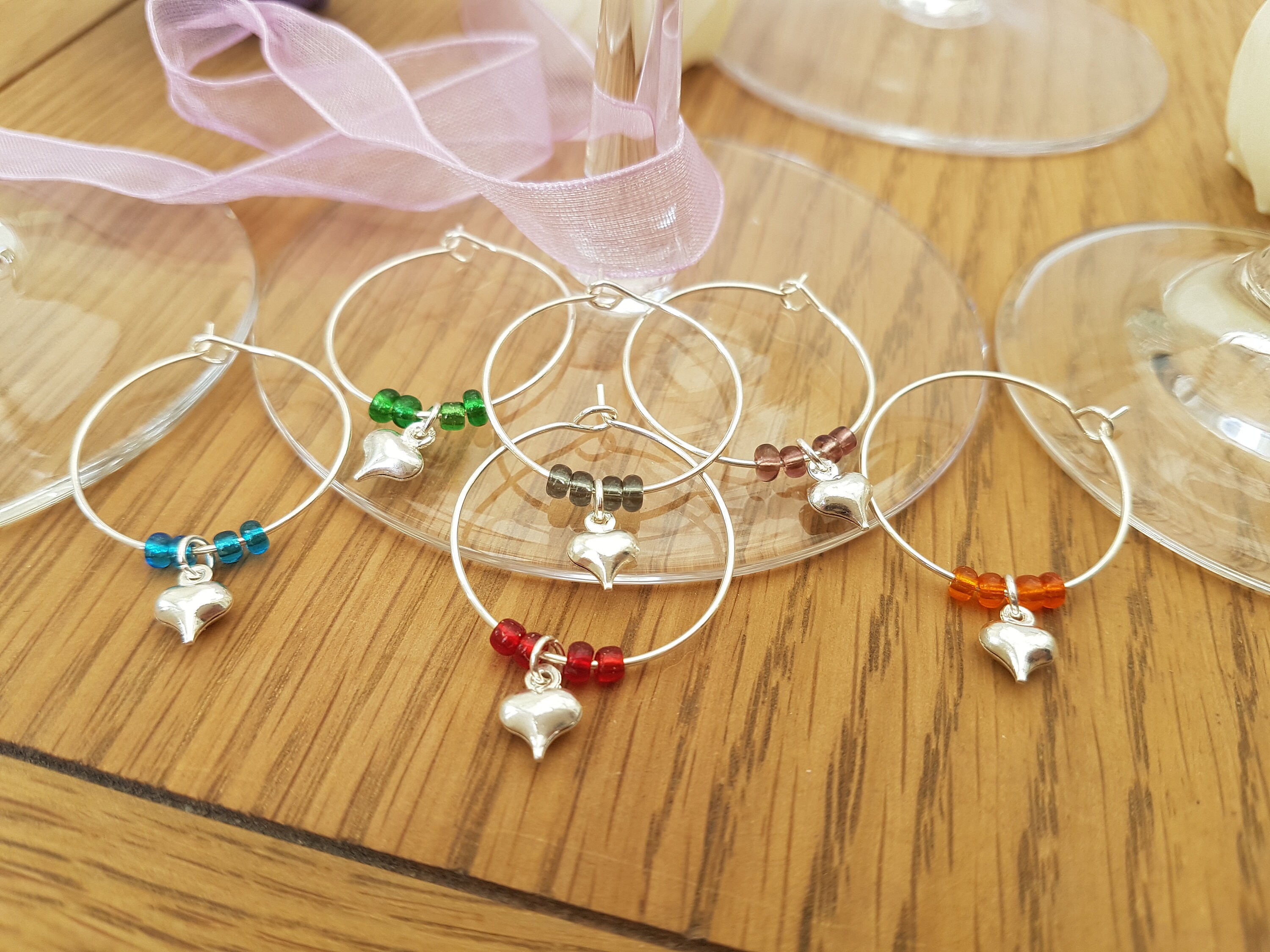 Hearts Collection Wine Charm Set Hearts Collection Wine Charm Set