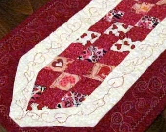 Valentine's Day Decorations, Table Runner Valentines, Valentine's Tablecloth, Gift For Her, Hearts Tablecloth, Heart Decor