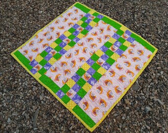 Adorable Baby Girl Quilt • Shower Gift •  Pink Baby Gift • Handmade Baby Quilt