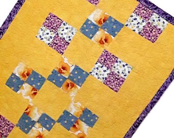 Yellow Table Quilt  • Gift for Her  • Quilted Present  • Spring Golden Decor  • Unique Table Decor  • Black Friday Sales  • Birthday Present