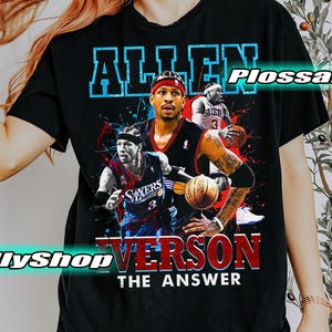 Limited Allen Iverson Shirt, Vintage Allen Iverson The Answer Basketball Fan Tee Graphic Y2K T-shirt,Gift For Woman and Man Unisex T-Shirt