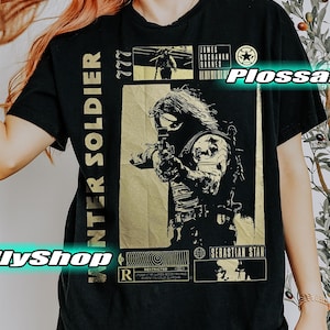 Vintage Winter Soldier T Shirt, Bucky Barnes Vintage Shirt, Bucky Barnes Retro 90s Tshirt, Bucky Barnes Bootleg Tee, The Winter Soldier 1917