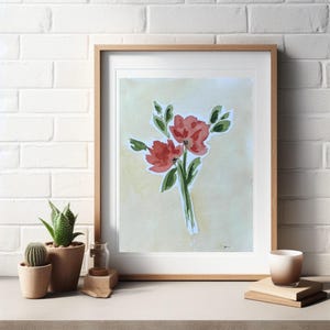 Watercolor Floral Bouquet Painting | 8x10 Original Art | Botanical Wall Decor | Flower Artwork For Home | Watercolor Flower Painting