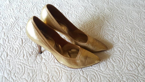 vintage gold shoes