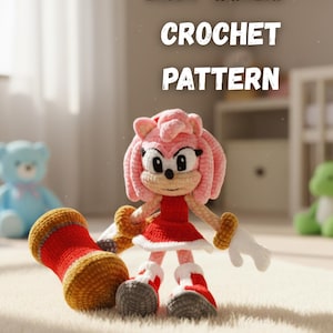 Juguete De Peluche De Sonic The Hedgehog Amy Rose, 4 Piezas, | Cuotas Sin Interés - Foto 8