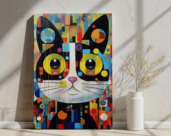 Spanisches Meowsterpiece | Pop-Art | Digitaler Kunstdruck | Wandkunst | AI Generiert | AI-Kunst | Digitaler Download | Wohnkultur | Druckbare Kunst