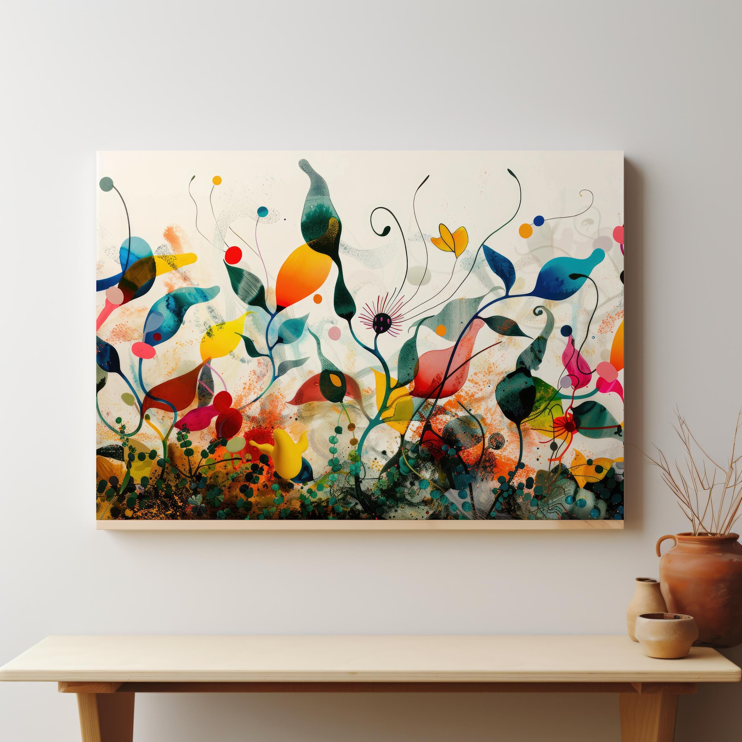 Garten des Geistes | Abstrakte Gartenkunst, Digitaler Kunstdruck, Wandkunst, KI-generiert, KI-Kunst, digitaler Download | Druckbare Kunst