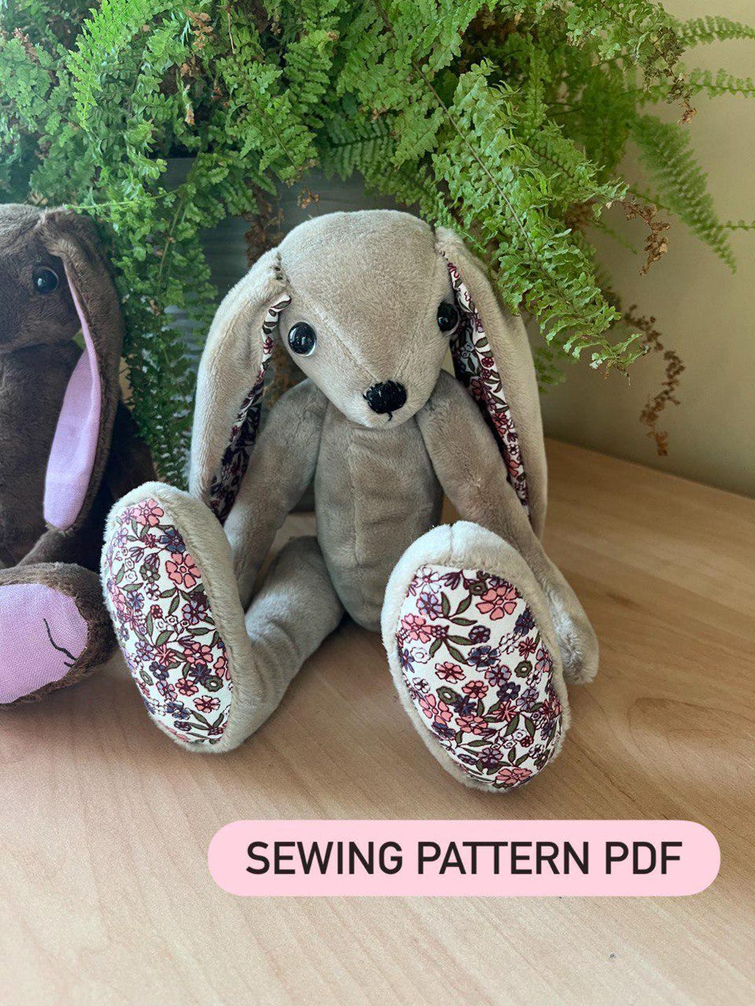 Easter Bunny Sewing Pattern PDF | Stuffed Rabbit Plush Toy Pattern ...