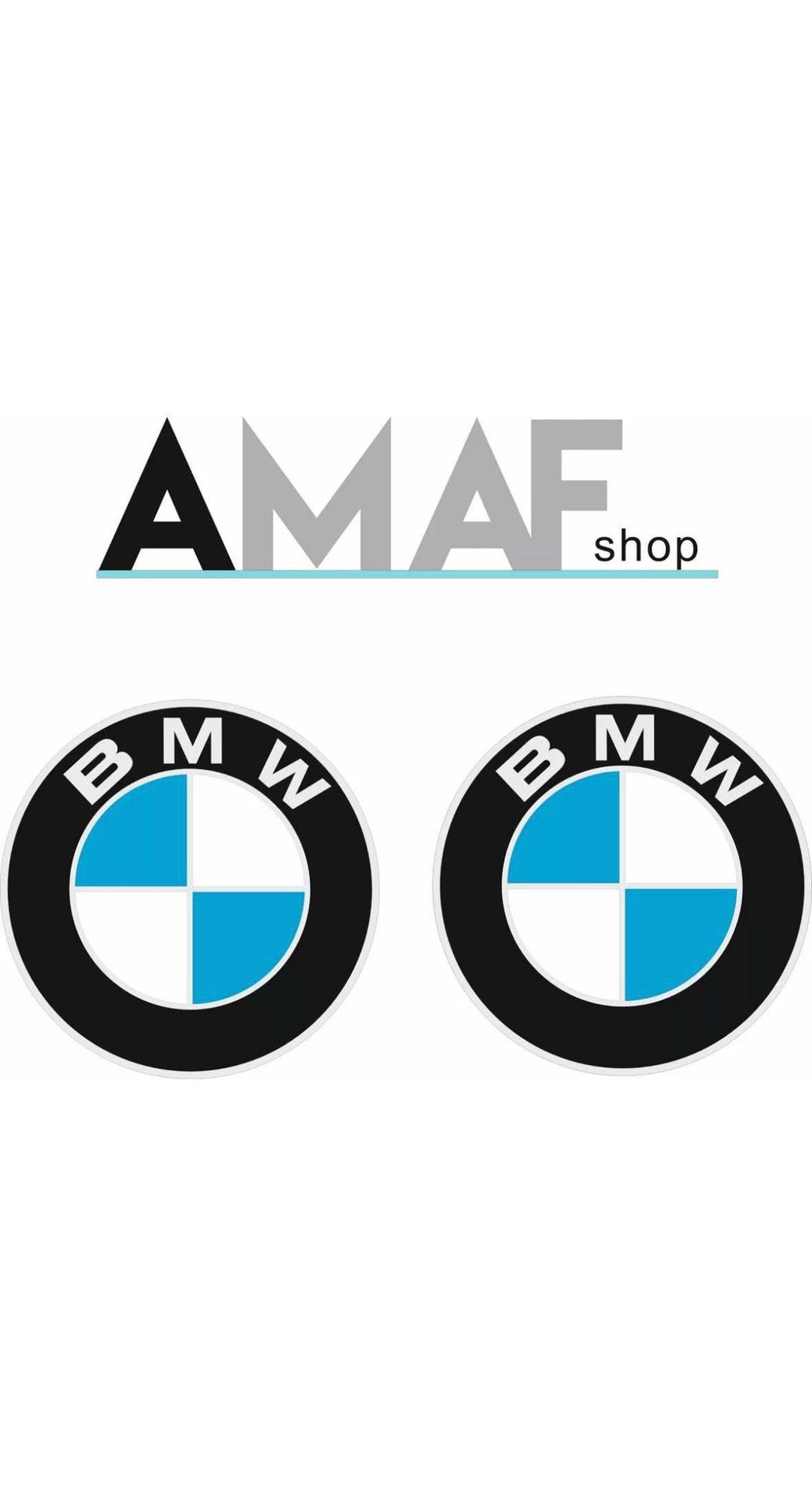 BMW Front and Back Car Sticker Logo - Etsy