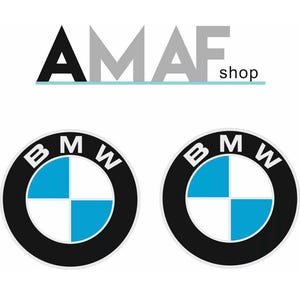 BMW front and back car sticker logo