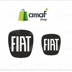 Fiat Logo Emblem STICKER, Front and Rear for Grande Punto and Panda Emblems