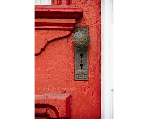 New Orleans French Quarter Photography Rustic Decor Red Door Etsy