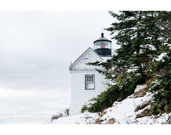 Bass Harbor Lighthouse Landscape Photography Lighthouse Photography New England Art Coastal Decor Architecture Photography Acadia Maine