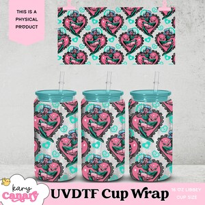 Robo Babe Cup Wrap – 16 oz Libbey Glass Can | Retro Sci-Fi Decal | UVDTF