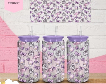 Pastel Goth Witchy Cup Wrap: 16 oz Libbey Glass UVDTF Decal