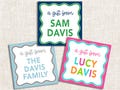 Personalized Custom Gift Tags, Enclosure Cards, Gift Stickers, Family Gift Tags