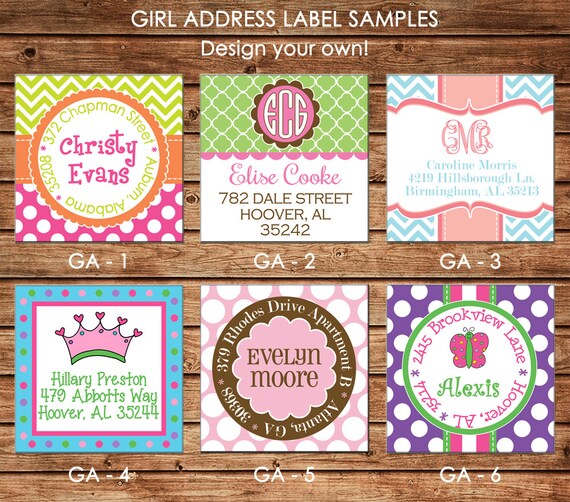 30 Custom Cute Radish Girl Personalized Address Labels 30 Custom Cute Radish Girl Personalized Address Labels
