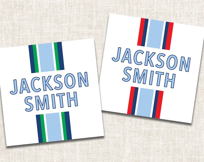 Personalized Boy Gift Tags, Enclosure Cards, Gift Stickers, Birthday Gift Tags