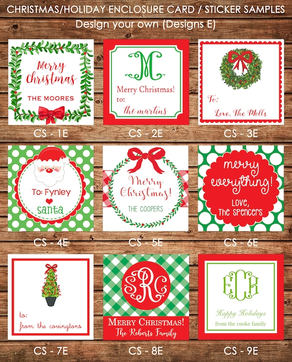 Personalized christmas gift cards Clearance