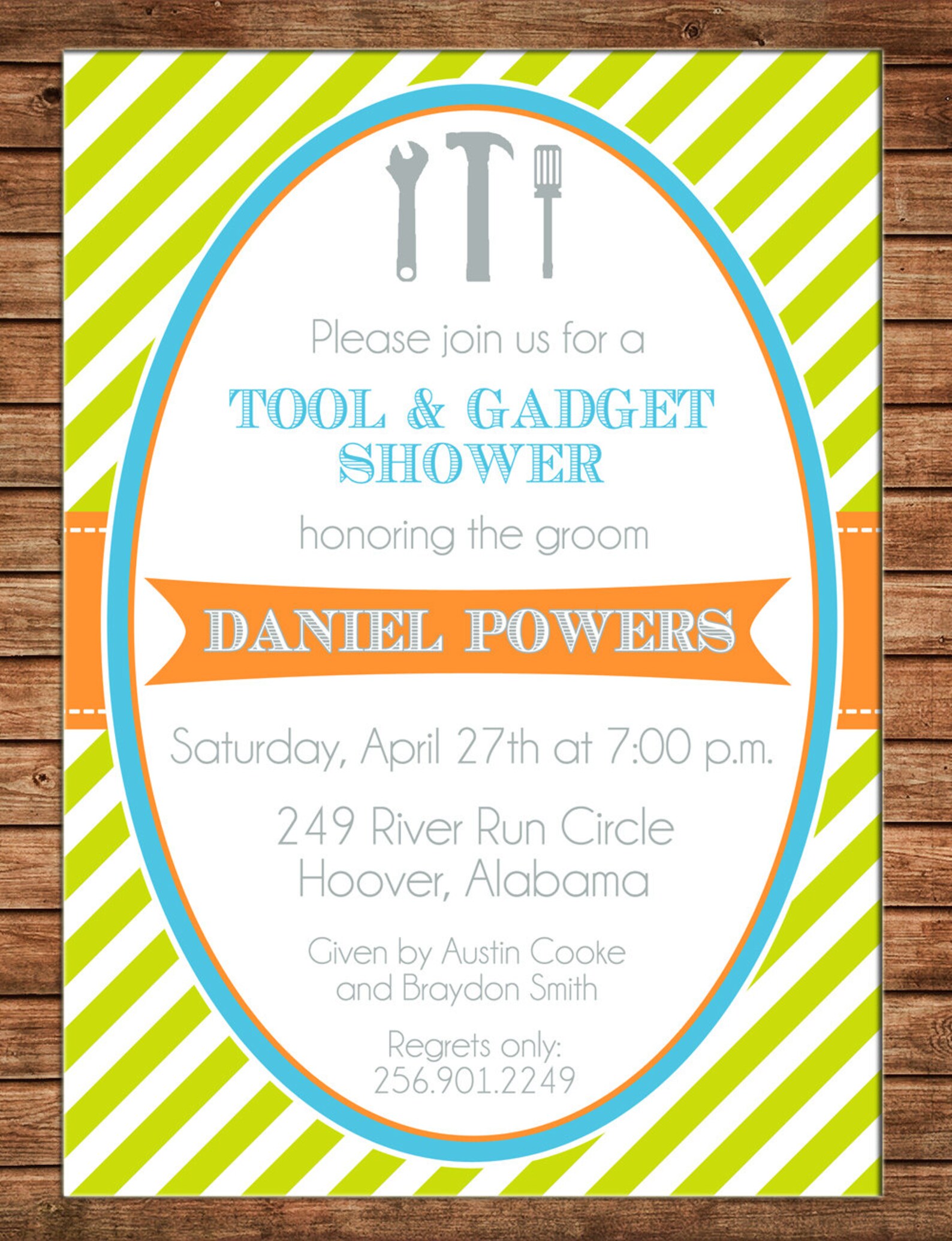 Invitation Tool Gadget Groom Shower Birthday Party Can Etsy