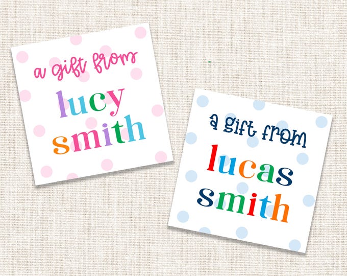 Personalized Gift Tags, Enclosure Cards, Gift Stickers, Birthday Gift Tags