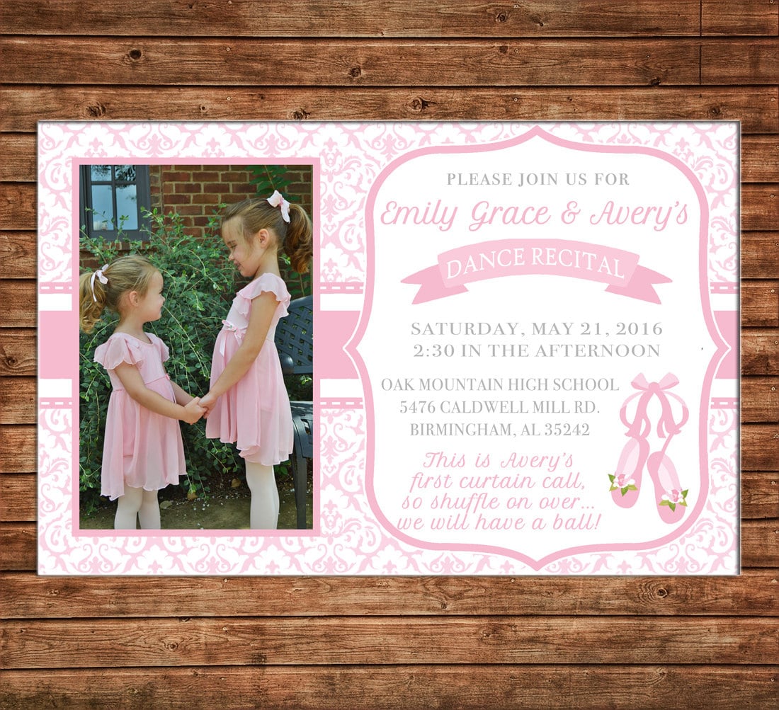 Free Printable Dance Recital Cards Printable Templates