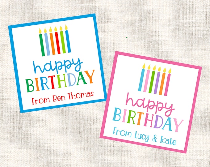 Personalized Gift Tags, Enclosure Cards, Gift Stickers, Birthday Gift Tags