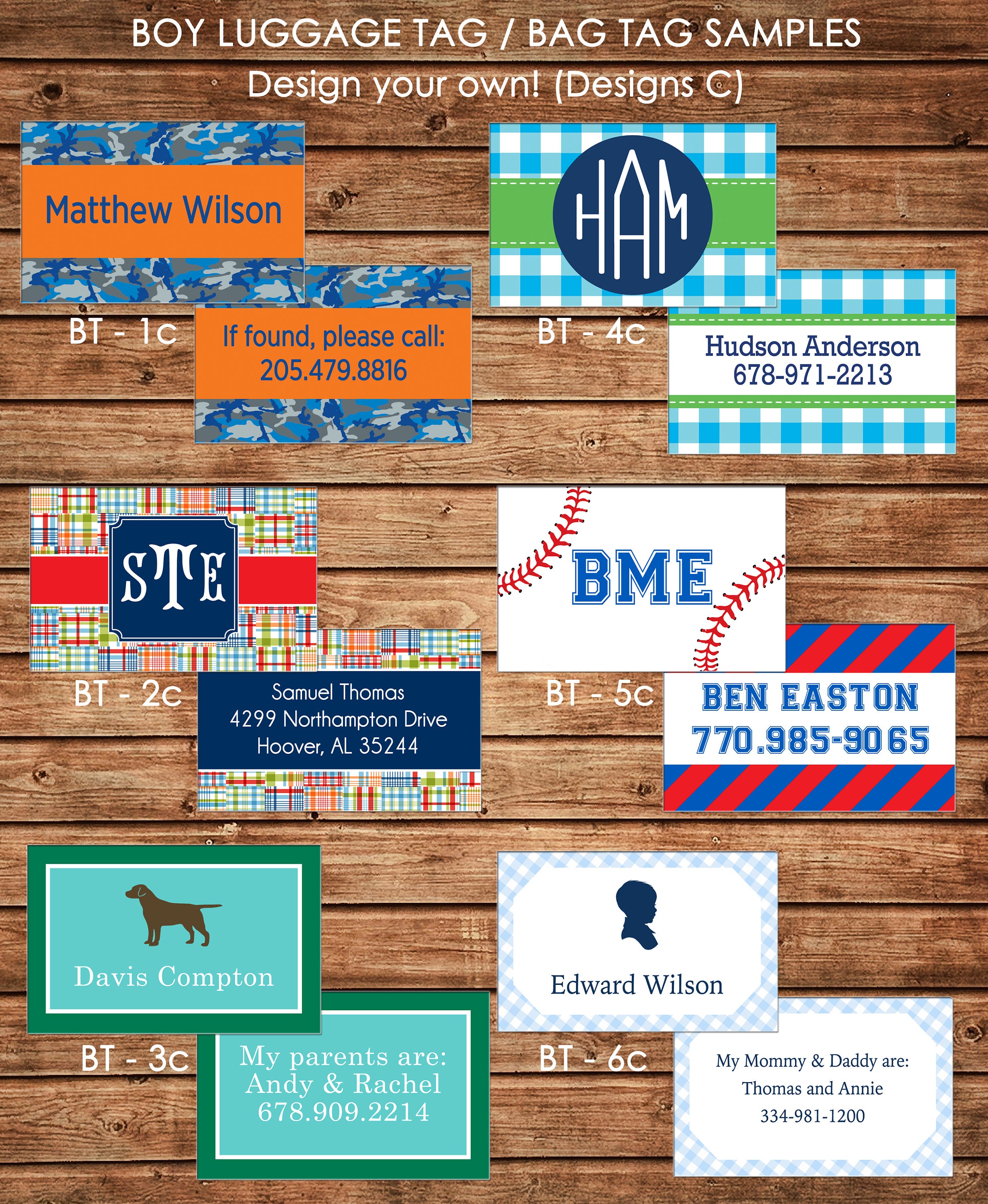 Boy Personalized Luggage Bag With Name Monogram Clipart Etc Design Your Own One Design