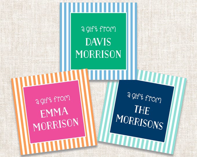 Personalized Gift Tags, Enclosure Cards, Gift Stickers, Family Gift Tag