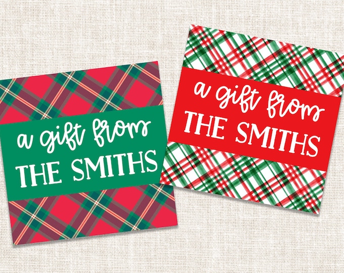 Personalized Christmas Gift Tags, Christmas Enclosure Cards, Christmas Gift Stickers