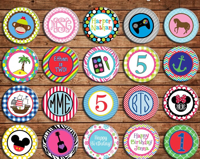 Personalized Boy / Girl / Birthday / Shower  Printed Cupcake Toppers - NOT CUT or ASSEMBLED - Made to match any of my invitations