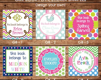 Girl Bookplates Etsy Girl Bookplates Etsy