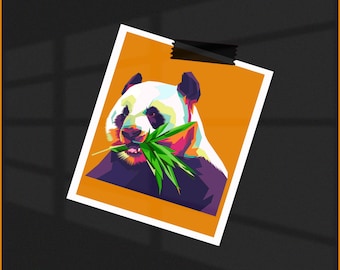 Panda Pdf, Bamboo Panda Face Pdf, Panda Face Pdf, Cute Panda Pdf, Wild Animal Pdf, Instant Download, Pdf